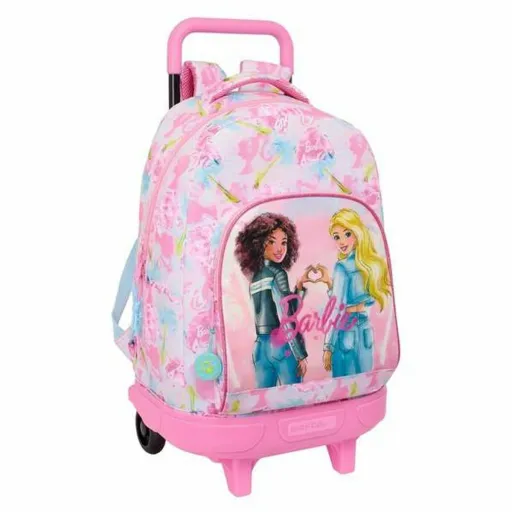 Mochila Escolar Barbie Painterly Cor de Rosa Azul Celeste 33 x 45 x 22 cm