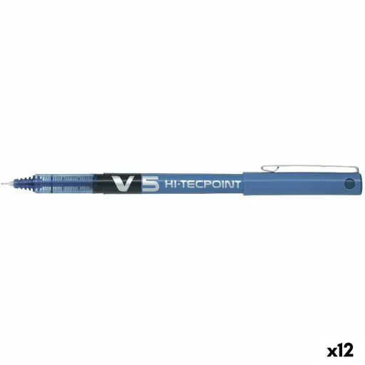 Esferográfica de Tinta Líquida Pilot V-5 Azul 0,5 mm 0,3 mm (12 Unidades)