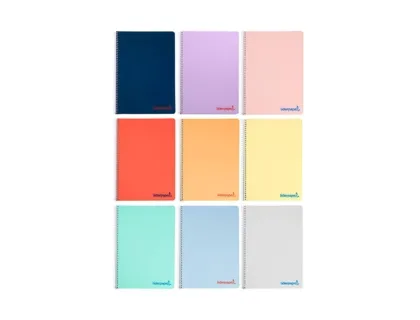 Caderno Espiral Liderpapel Wonder Din a4 Capa Plastico 80 f 90 gr Liso Cores Sortidas