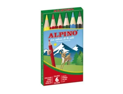 Lápis de Cor Alpino 6 Unidades