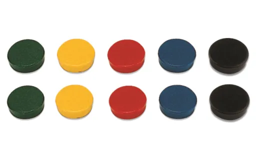 Ímanes Super Fortes de Cores Variadas Bi-Office 25mm – Bi-Office