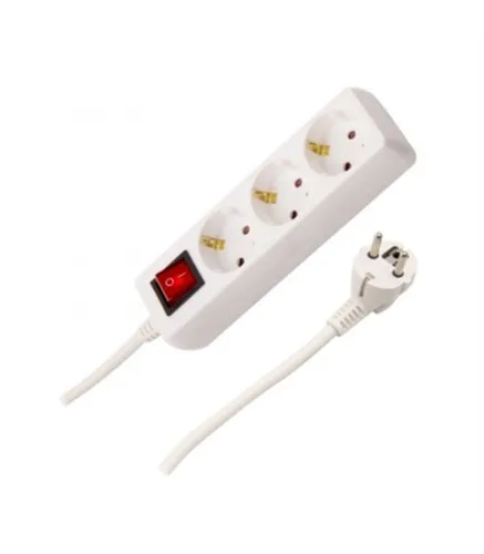 METRONIC - Bloco 3 Tomadas c/ Cabo 1,5m 495004