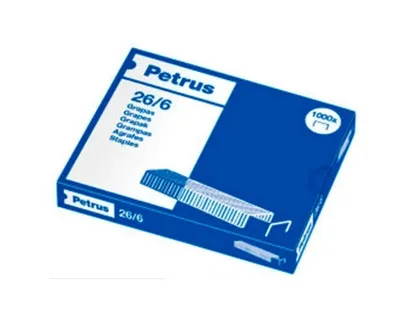 Agrafes Petrus Galvanizado 26/6 Caixa 1000 Unidades