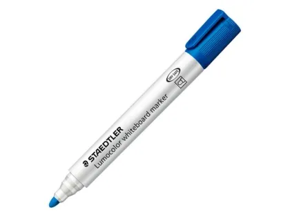 Marcador Staedtler Lumocolor 351 para Quadro Branco Ponta Redonda 2 mm Cor Azul