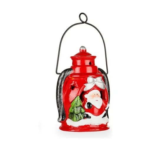 Castiçal Natalício Krist+ Branco Preto Vermelho Verde Pai Natal 8,3 x 16 x 8,5 cm