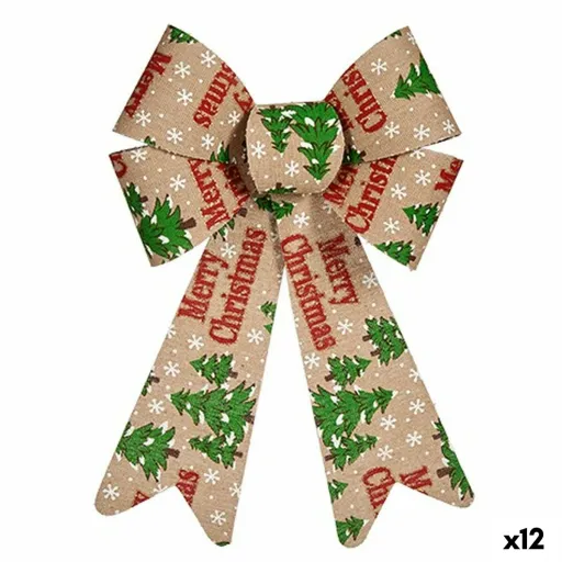 Laço Krist+ Merry Christmas Multicolor 16 x 24 x 4 cm Adorno Natalício (12 Unidades)