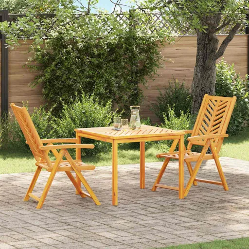 Conjunto de Jantar para Jardim   Castanho (3 pcs)
