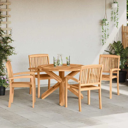 Conjunto de Jantar para Jardim   Castanho (3 pcs)