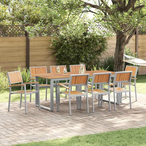Cadeira Empilhável   Castanho 56 x 57 x 87 cm (8 pcs)