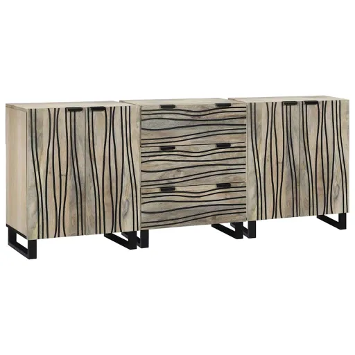 Conjunto de Móveis para Banheiro com Gaveta   Branco (3 pcs)