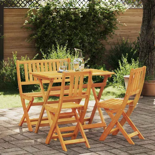 Conjunto Bistro de Jardim   Castanho (4 pcs)