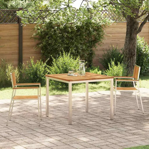 Conjunto de Jantar para Exterior   Madeira Sólida de Acácia (3 pcs)