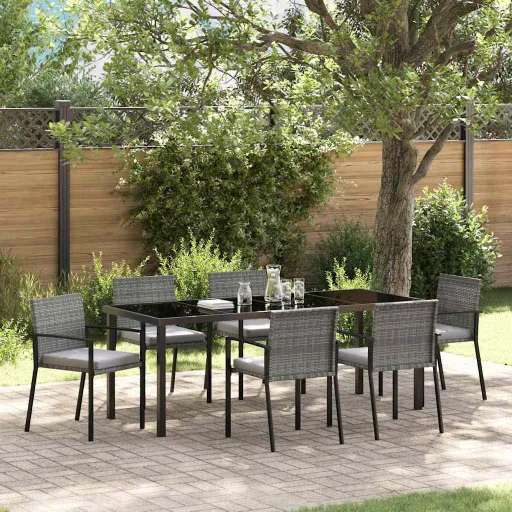 Conjunto de Jantar para Jardim   Cinzeto Aço Revestido a pó (6 pcs)