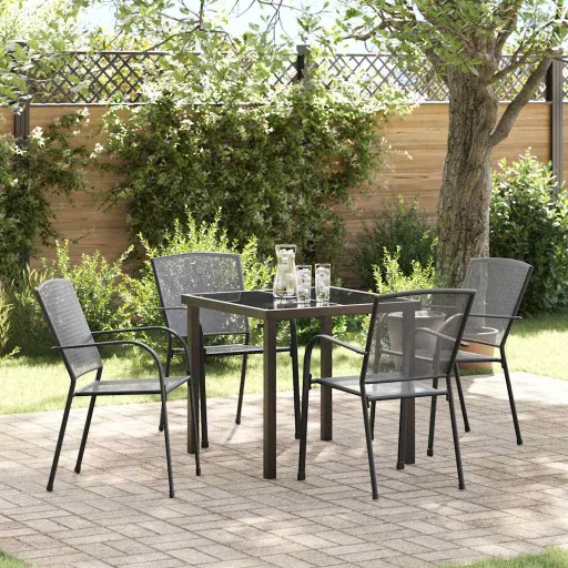 Conjunto de Jantar para Jardim   Antracite (5 pcs)