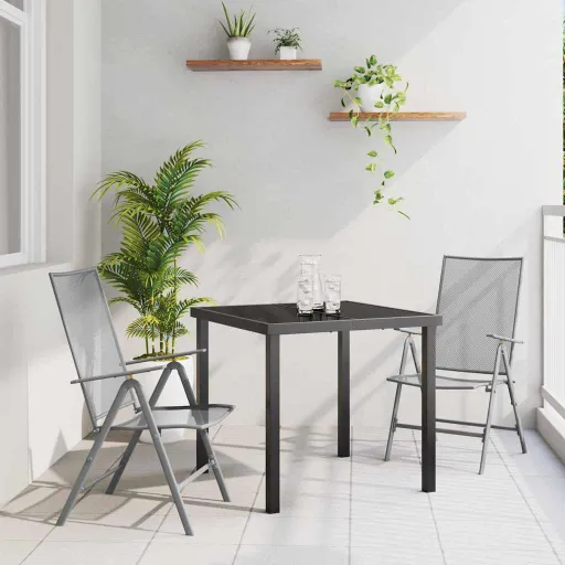 Conjunto de Jantar para Jardim   Antracite (3 pcs)