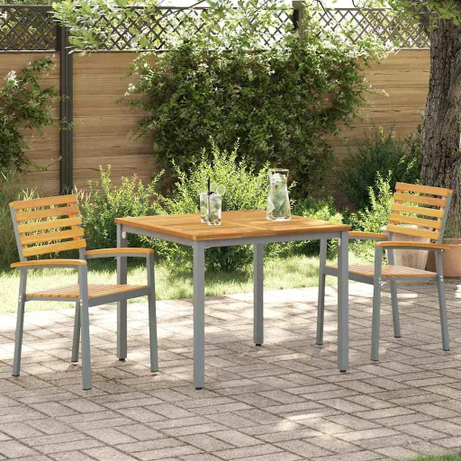 Cadeira de Jardim   Castanho 56 x 57 x 87 cm (2 pcs)