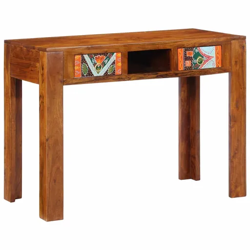 Secretária de Escrita com Gaveta Castanho 100 x 50 x 75 cm