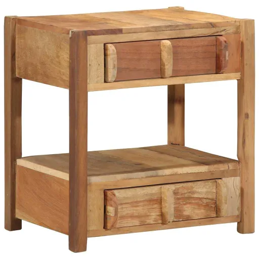 Mesa de Apoio Castanho 43 x 32 x 46 cm Madeira Reforçada Sólida