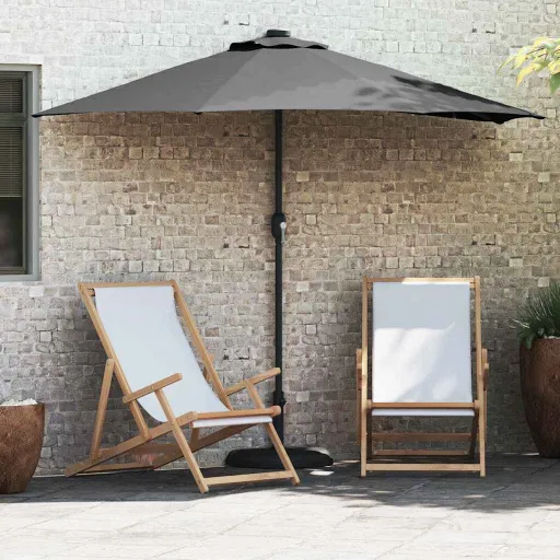 Guarda-Sol de Jardim 294 x 150 x 224 cm Poliéster e Aço