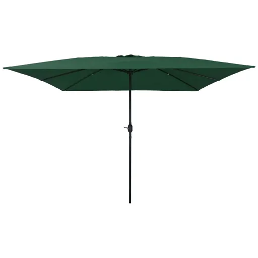 Guarda-Sol de Jardim Verde 295 x 295 x 245 cm Poliéster e Aço
