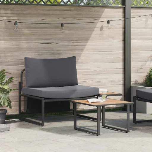 Conjunto de Sofá de Jardim   Antracite Aço (2 pcs)