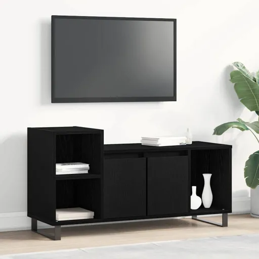 Conjunto de Móvel de TV Carvalho Preto 100 x 35 x 55 cm
