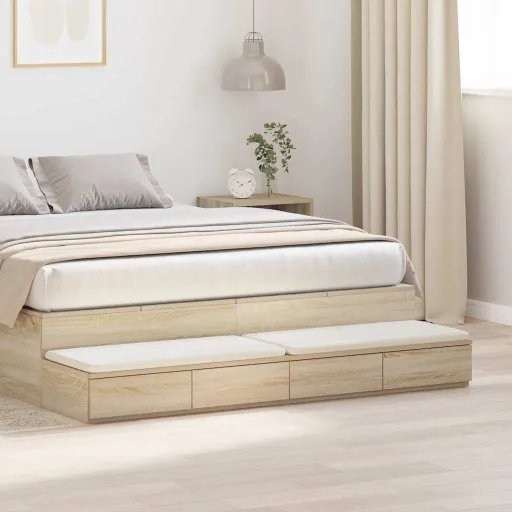 Gavetas de Cama com Gaveta Carvalho Sonoma 160 x 36,5 x 16,5 cm