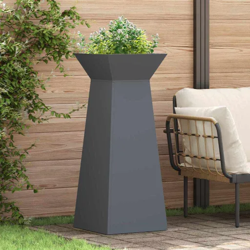 Vaso de Pilar Antracite 40 x 40 x 100 cm