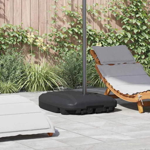 Suporte para Guarda-Sol de Exterior Preto