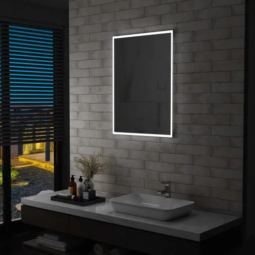 Espelho de Parede LED para Casa de Banho 60x80 cm