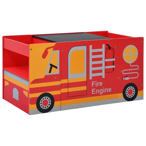 Conjunto Mesa e Cadeira Criança   Camião Bombeiros Madeira (3 pcs)