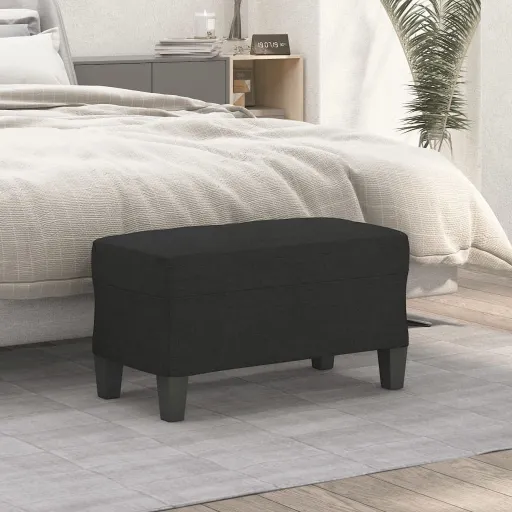Banco 70x35x41 cm Tecido Preto