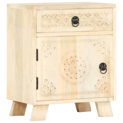 Mesa de Cabeceira 40x30x50 cm Madeira de Mangueira Maciça