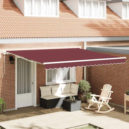 Toldo Retrátil Manual 400x300 cm Bordô