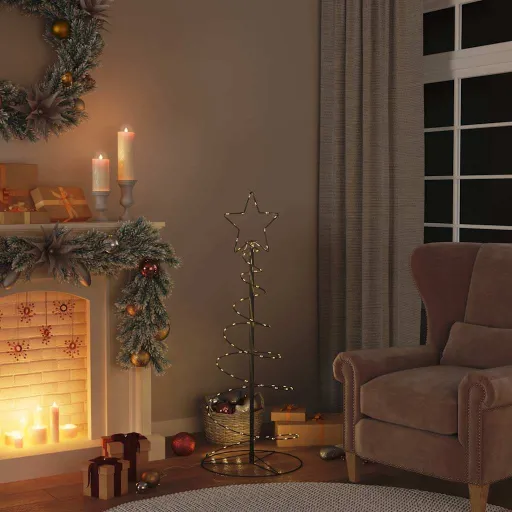 LED Árvore de Natal 80 LEDs Branco Quente 120 cm