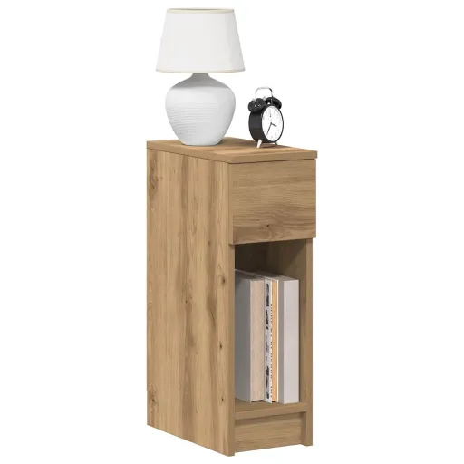 Mesa de Cabeceira com Gaveta 20x36x60 cm Carvalho Artisiano