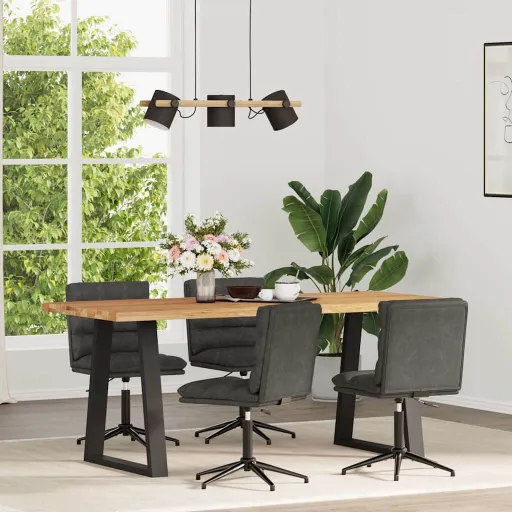 Cadeiras de Escritório Visitante  Couro Artificial Preto (4 pcs)