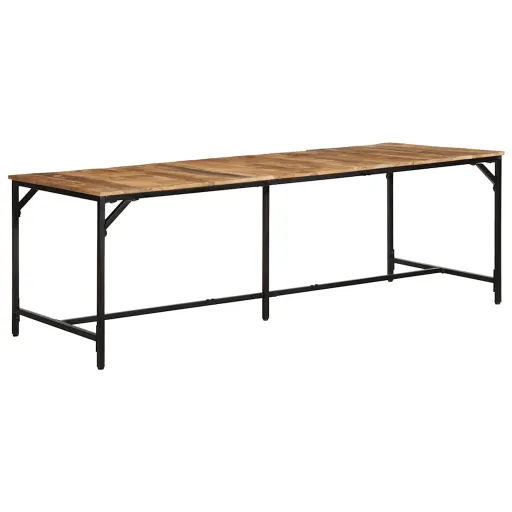Mesa de Jantar 220x90x75 cm Madeira de Mangueira Maciça Áspera