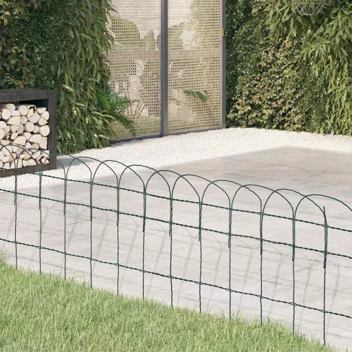 Cerca Divisória para Jardim em Ferro Revestido a pó 10x0,4 m