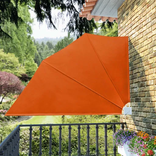 Toldo Lateral Dobrável para Varanda 160x240 cm Terracota