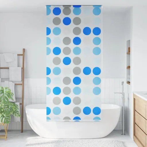 Estore de Rolo para o Duche 80x240 cm Círculos