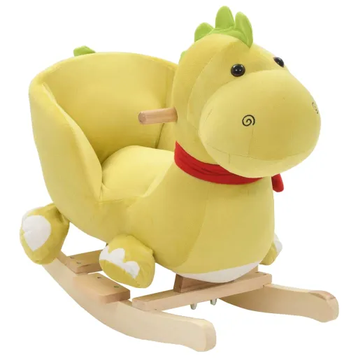 Animal de Baloiçar Dragão em Pelúcia 60x32x53cm Verde Lima