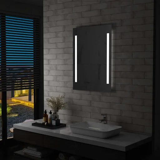 Espelho de Parede LED para Casa de Banho 60x80 cm