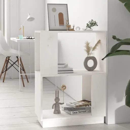 Estante/Divisória 51x25x70 cm Pinho Maciço Branco