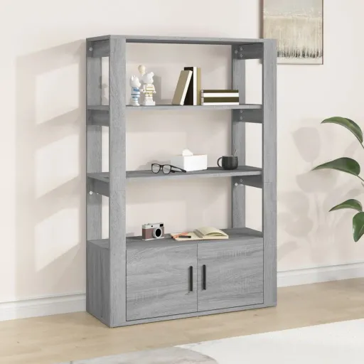 Aparador 80x30x119,5 cm Derivados de Madeira Cinzento Sonoma