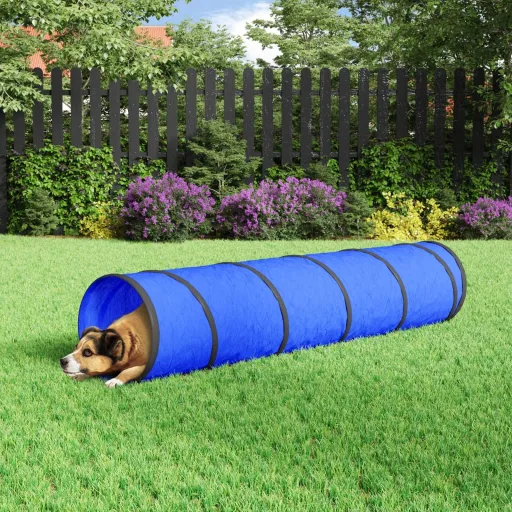 Túnel para Cães Ø 40x200 cm Poliéster Azul