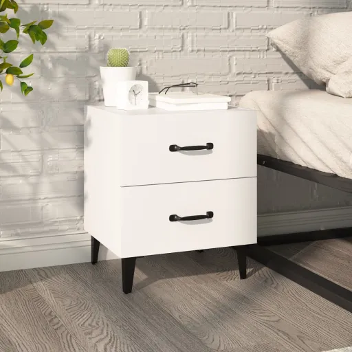 Mesa de Cabeceira 40x35x47,5 cm Branco