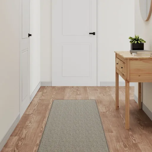 Tapete/Passadeira 50x300 cm Aspeto Sisal Platina
