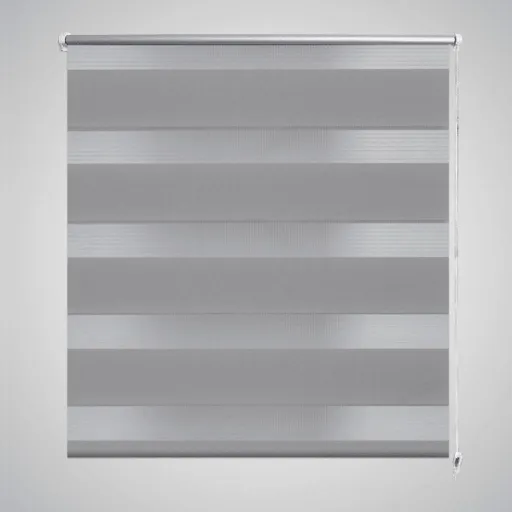 Cortina Zebra 80,9x150 cm, Largura do Tecido 76,7 cm, Cinza