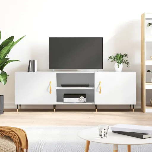 Móvel para TV 150x30x50 cm Derivados de Madeira Branco